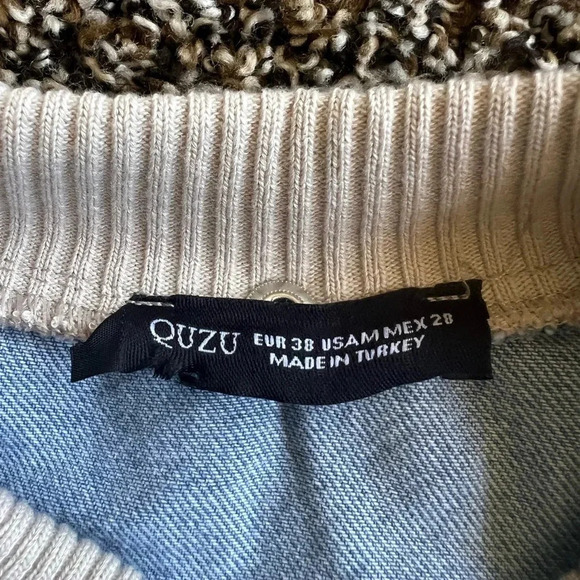 Quzu Mavi Oversized Bomber Jacket - Picture 10 of 13